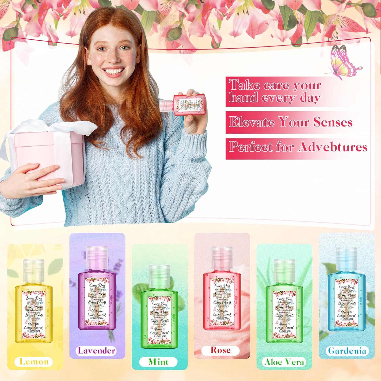 Gejoy 48 Pack Christian Hand Sanitizer Bible Verse Mini Hand Sanitizer Bulk Travel Size Christian Gifts for Women Mom Pastor Teacher Church Prayer Holiday Religious Gifts for Mother's Day - Image 5