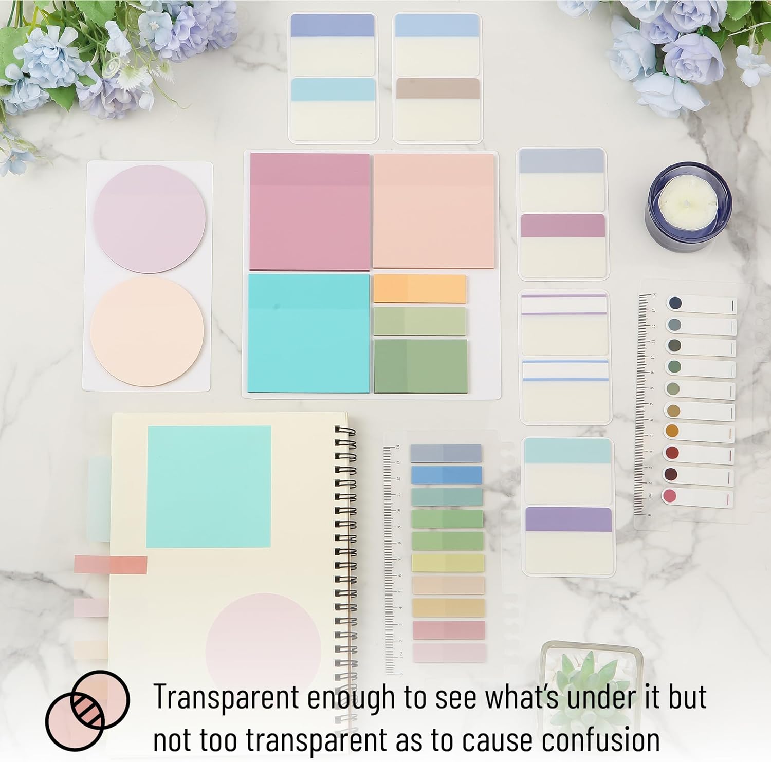 Mr. Pen- Transparent Sticky Notes Set, 1000 Sheets, Transparent Sticky Notes Tabs with Marker Pen for Bible Study, Office, School, Planning, Journaling & Organization - Image 5