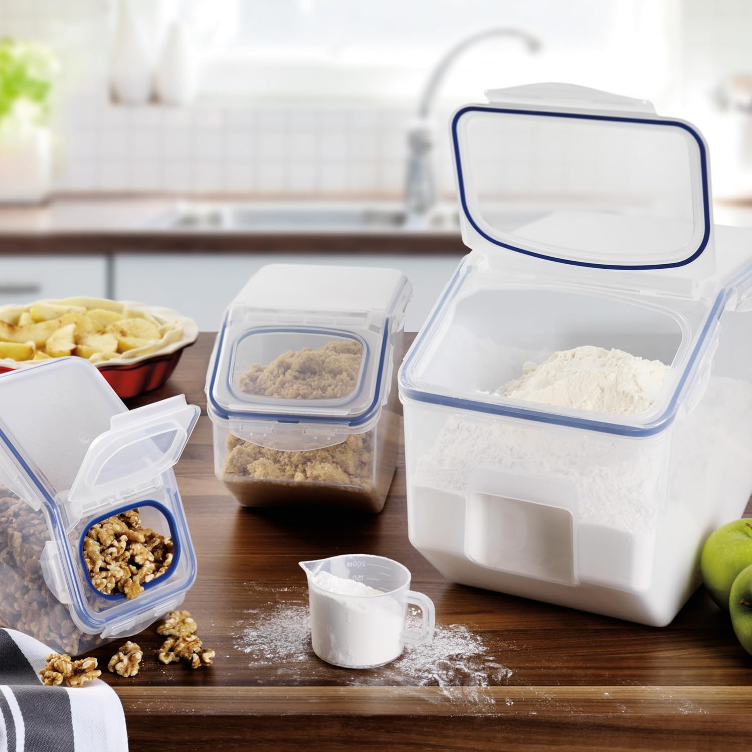 Lock & Lock Bulk Storage Bins Food Storage Container with Wheels (50.72-Cup) - Image 9