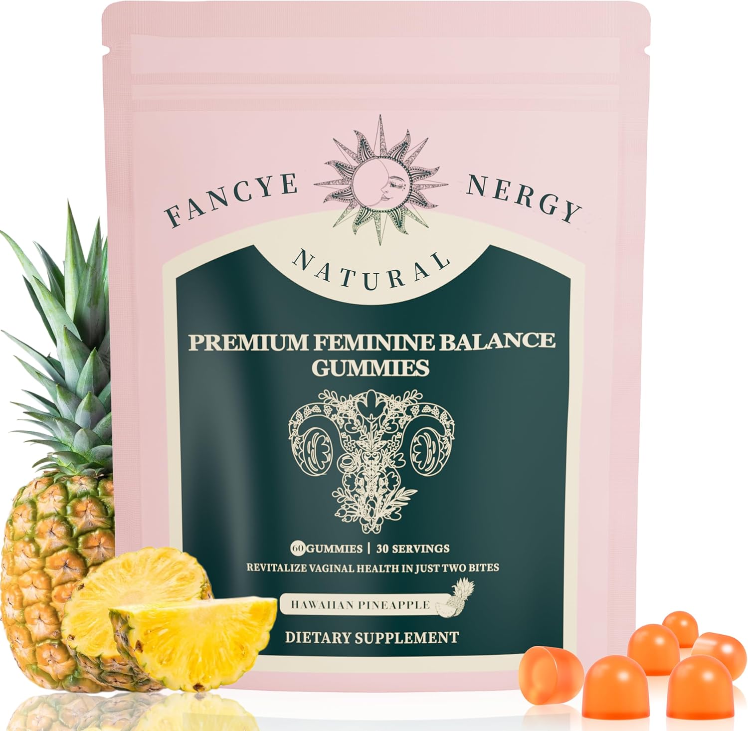 Vaginal Probiotics for Women – Premium Feminine Balance Gummies for Women, Hawaiian Pineapple Flavor, Support Healthy Odor and Vaginal Flora, pH Balance, Digestive Health & Immune Support, Vegan, 60 C - Image 2