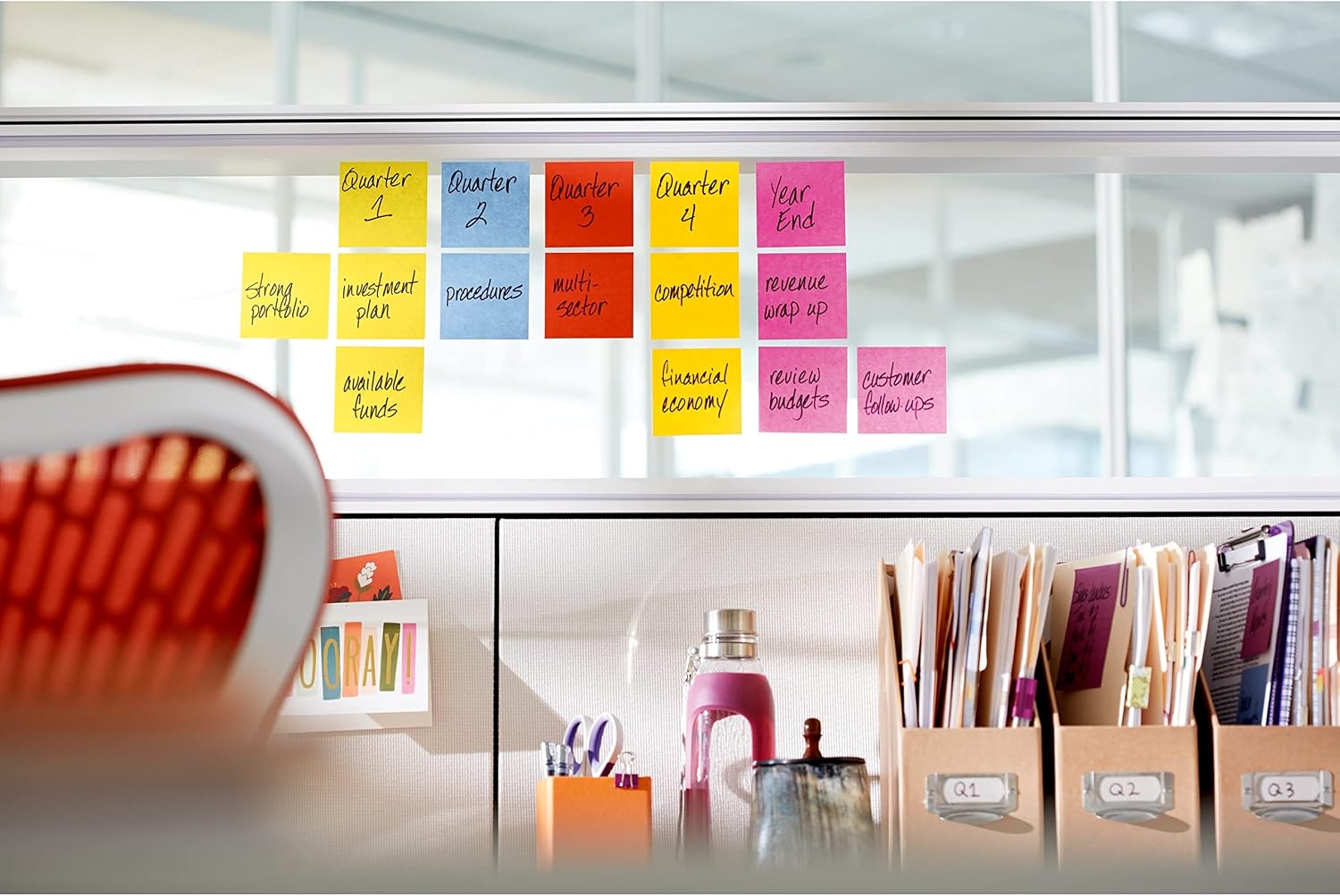 Post-it Super Sticky Notes, 5 Sticky Note Pads, 3 x 3 in., School Supplies, Office Products, Sticky Notes for Vertical Surfaces, Monitors, Walls and Windows, Purple Iris - Image 15