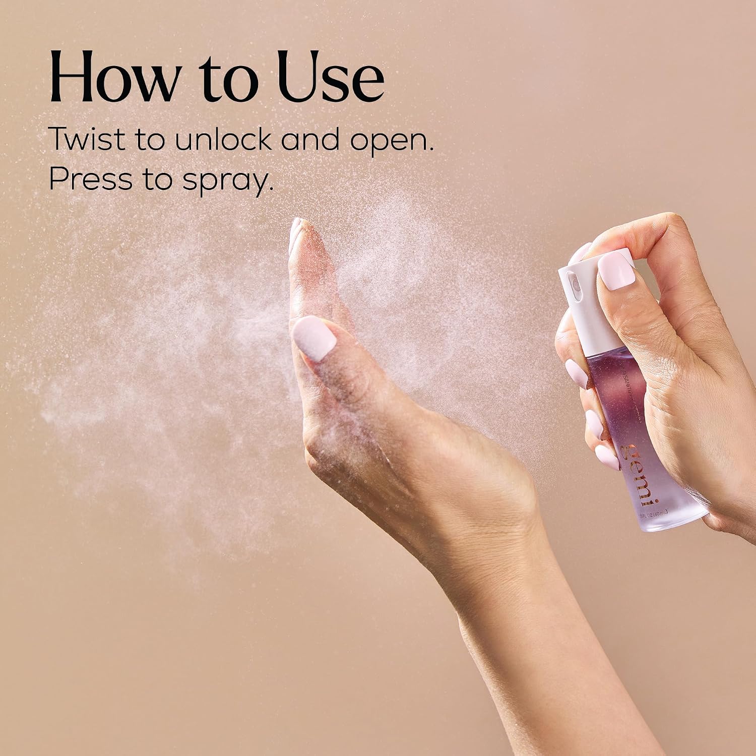 gemi Hand Sanitizer + Serum™ | Elysium, Eden & Solenne | Hydrating K-Beauty Formula with Centella, Vitamin B5 & Green Tea | Kills 99.9% of Germs | Fresh Aromatic Scent | Signature Trio - Image 7
