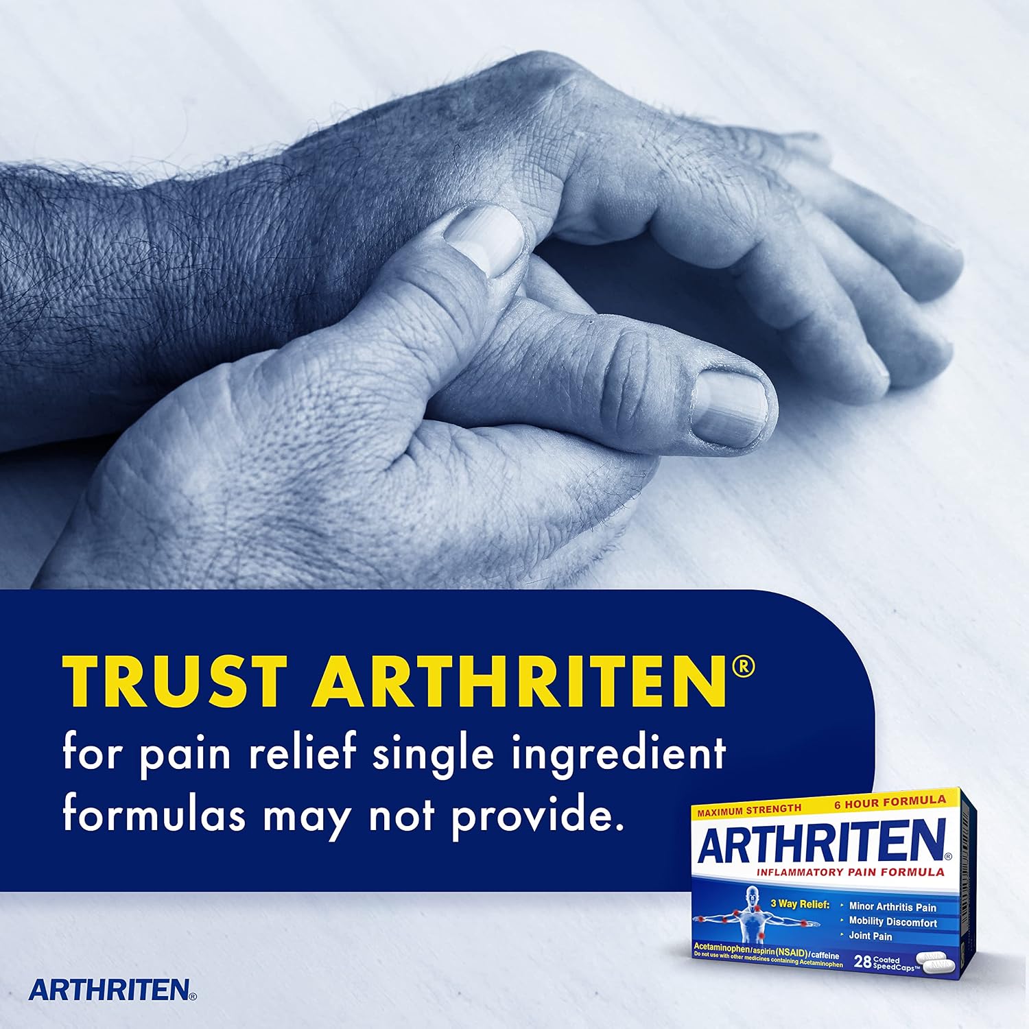 Inflammatory Pain Formula Caplets with 3 Active Ingredients: Aspirin, Acetaminophen & Caffeine, White, 28 Count (Pack of 1) - Image 5