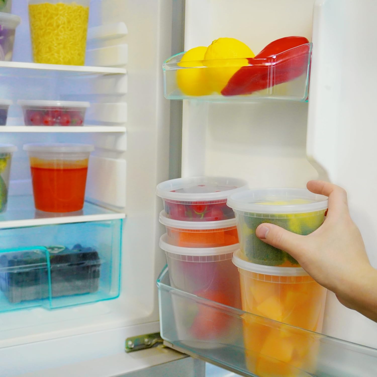 TashiBox 50 Sets 16 Oz Plastic Deli Containers with Lids - Food Storage Containers with Lids - Clear Airtight Meal Prep Containers, BPA Free, Stackable, Leakproof, Microwave and Freezer Safe - Image 7