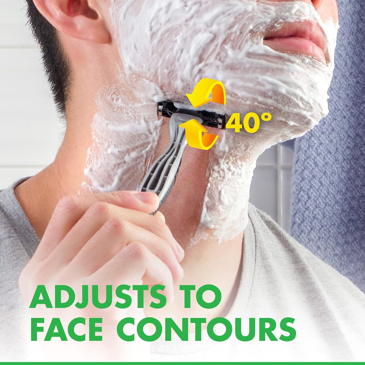 Gillette Mach3 Sensitive Razors for Men, Men’s Disposable Razors, Pivoting Head for Close and Comfortable Shave, 10 Count - Image 6