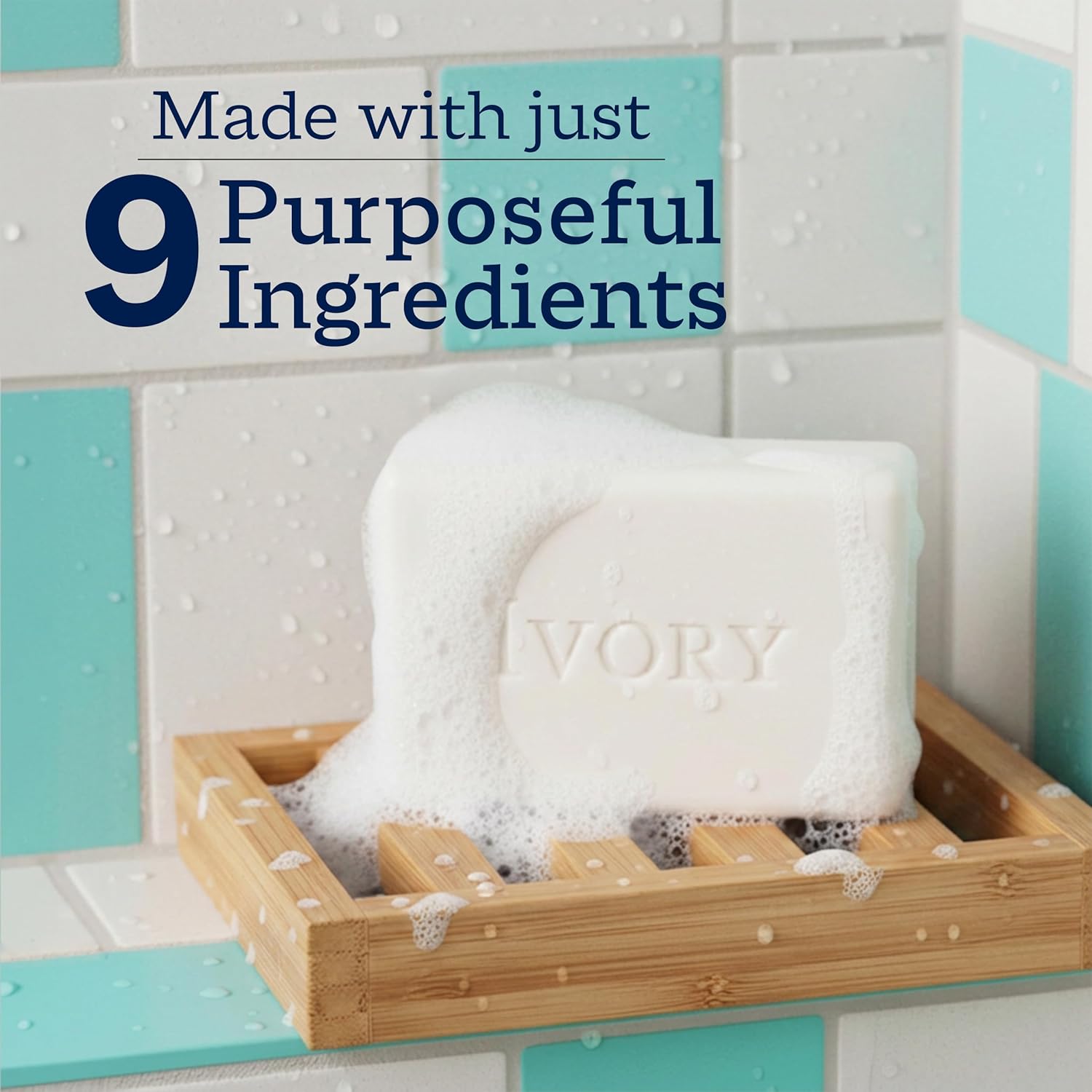 Ivory Sensitive Bar Soap, Designed for Whole Family, Fragrance Free, 99.44% Pure Formula, Plant-Based Cleanser, Made Without Heavy Perfume, Parabens, Phthalates, For All Skin Types, 3.17 oz (12 Count) - Image 6