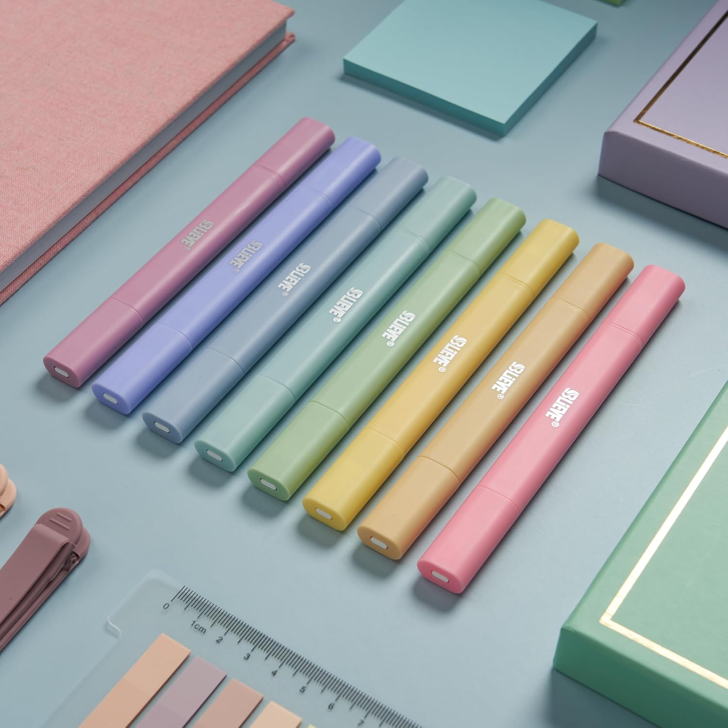 BLIEVE Aesthetic Cute Highlighters No Bleed Through, Dual Tip Chisel & Fine Point, Pastel Colors For Bible & Journaling - Image 6