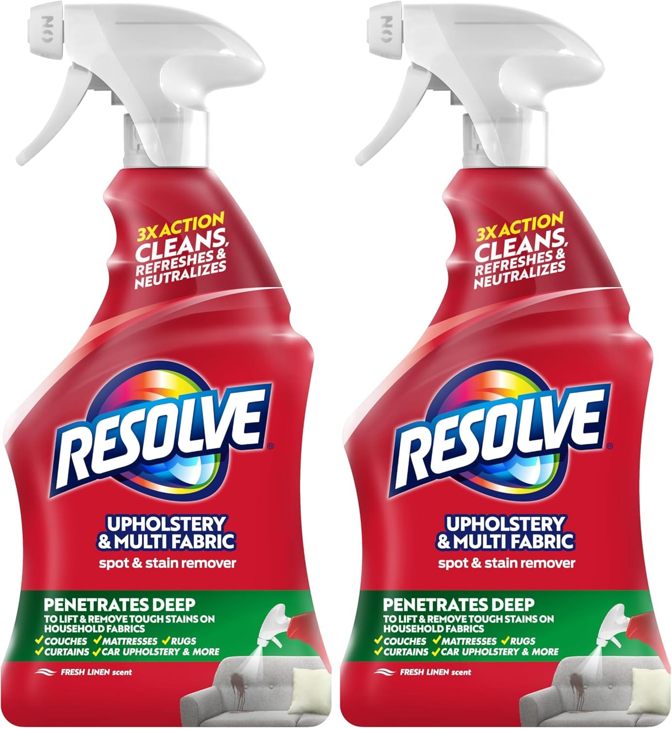 Resolve Carpet_Cleaner Multi-Fabric_Cleaner and Upholstery Stain Remover, Carpet Cleaner Spray, 22 fl oz (Pack of 2) - Image 2