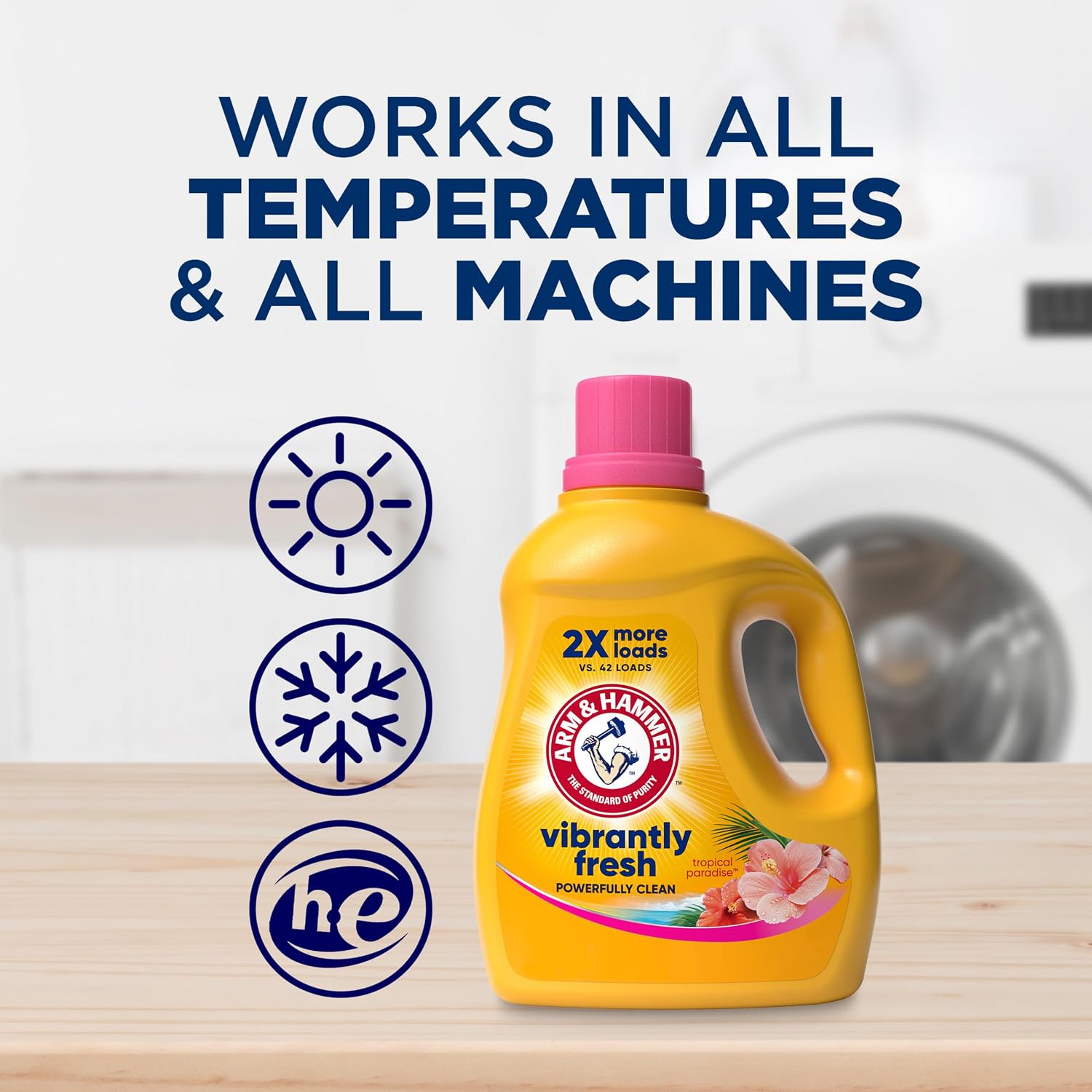 ARM & HAMMER Tropical Paradise, 89 Loads Liquid Laundry Detergent, 102.5 Fl oz - Image 7