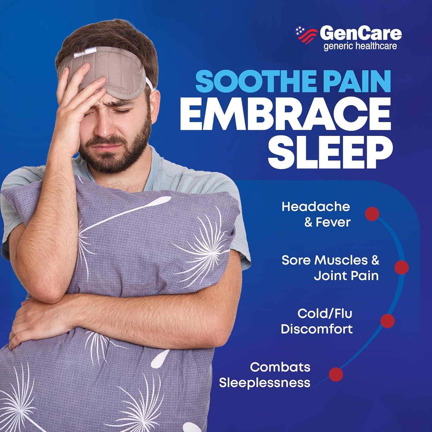 GenCare Extra Strength Acetaminophen PM 500 mg (375 Tablets) | Ultimate Pain Relief & Sleep Support for Adults | Quick Acting & Non Habit Forming Headache Relief | Eases Aches & Joint Discomfort - Image 6