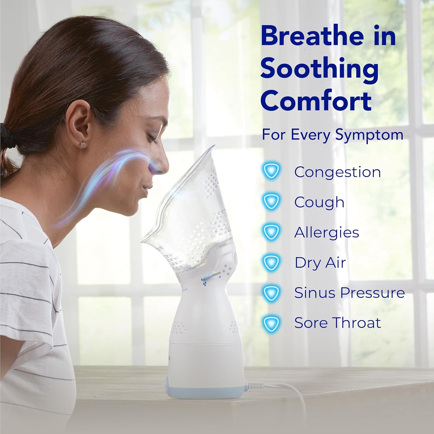 Vicks Sinus Inhaler, Plug-in Non-Medicated Steam Inhaler for Sinus Relief, Allergies, Congestion & Colds, Vocal Steamer, Soothes Nasal & Throat Passages, Works with VapoPads (1 Included) - Image 6