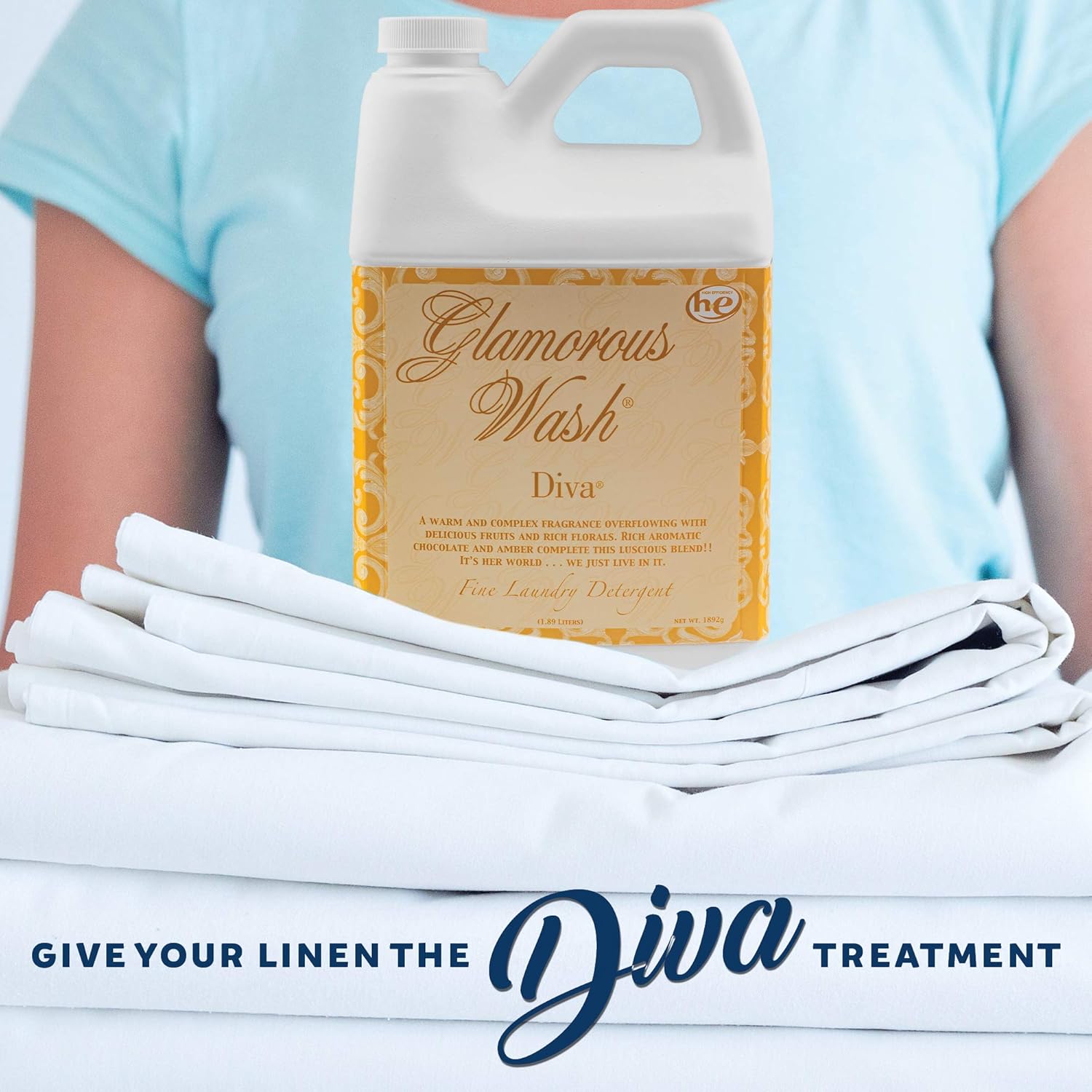 Tyler DIVA Glamorous Wash Laundry Detergent- 64oz - With Olivi Stain Remover Pen - Fresh Scented Sachet - Laundry Detergent - For Washing Clothes, Linen, Lingerie, Expensive Fabric, Sheets - Image 7