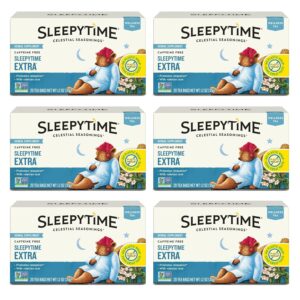 Celestial Seasonings Sleepytime Extra Herbal Tea, Promotes Relaxation, 20 Count (Pack of 6)