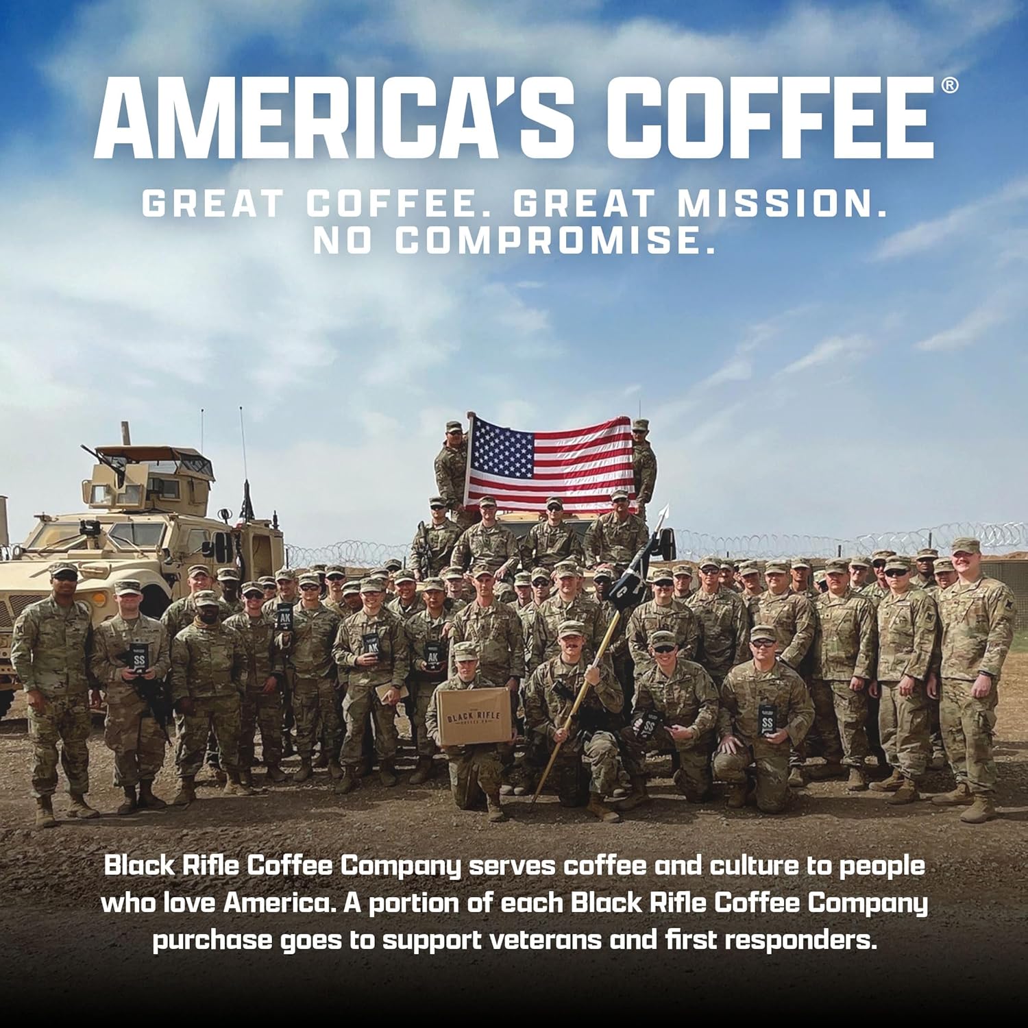 Black Rifle Coffee Company Just Black, 18oz Bag, Ground Coffee Medium Roast - Roasted Blend Made from Arabica Beans - Colombian & Brazilian Beans - Veteran Founded & American Made - Image 5