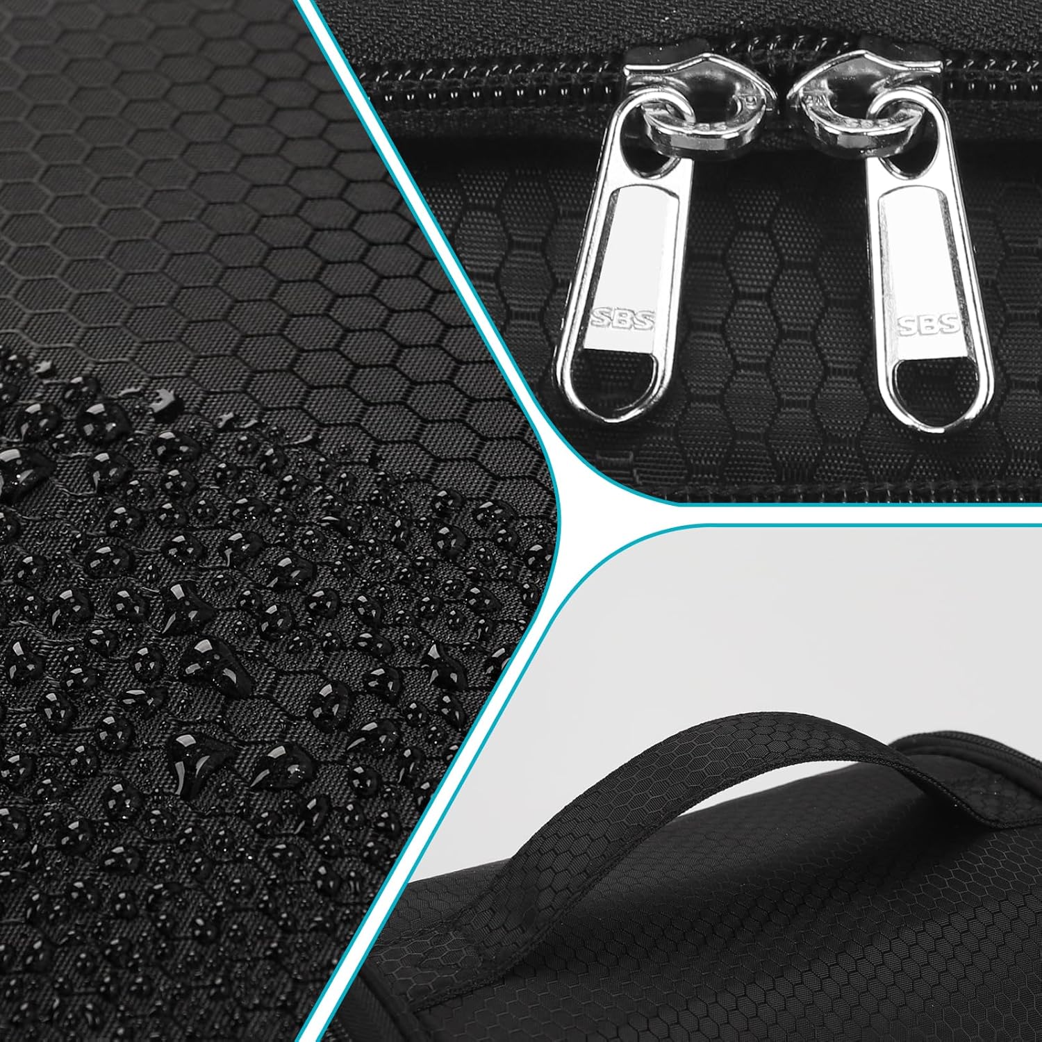 Mesh Shower Caddy Portable, Toiletry Bags for Travel, Hanging Shower Organizer Tote Bag for College Dorm Students Girls Boys, Dry and Wet Separation with Metal Hook - Image 7