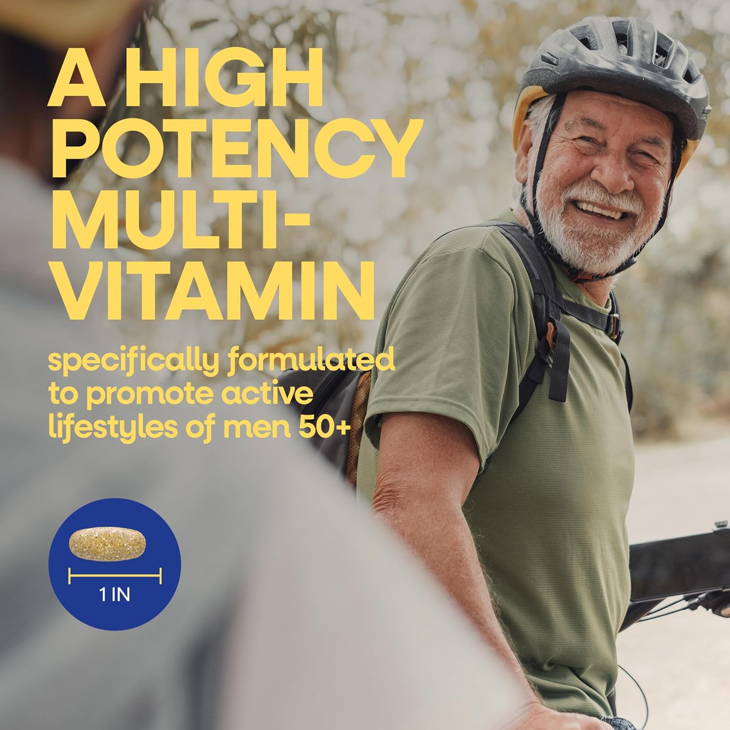 Nature's Way Alive! Ultra Potency Multivitamin for Men 50 Plus, Complete High Potency Formula with Vitamin D3, C, E, Methyl B12, Supports Cellular Energy, Heart, Brain, and Eye Health,* 60 Tablets - Image 3