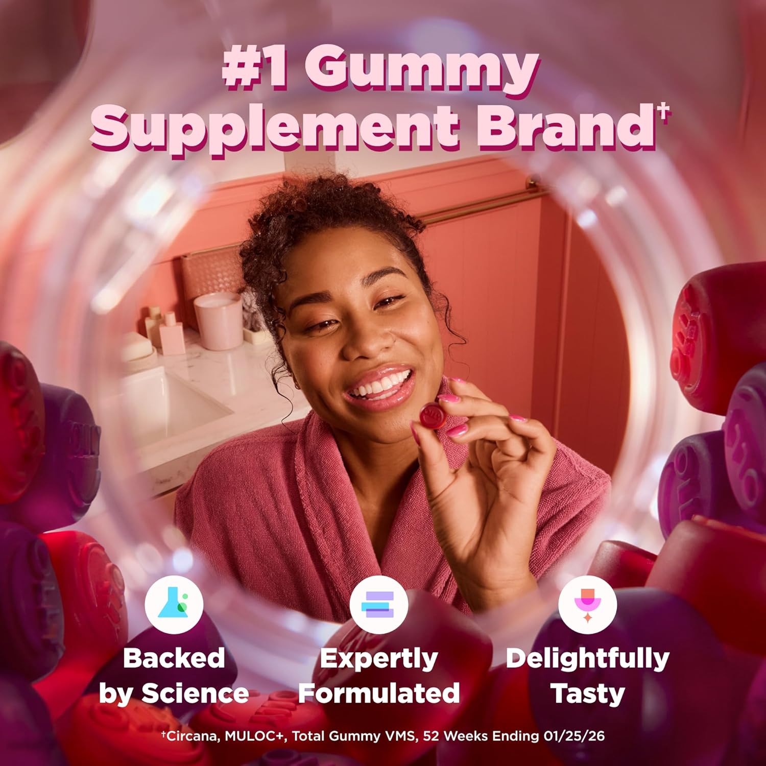 OLLY Prenatal Multivitamin Gummy, Daily Multi Blend for Mommy & Baby, Folic Acid, Omega 3 DHA, Vitamins A & D, Sweet Citrus Flavored, 30 Day Supply - 60 Count - Image 9