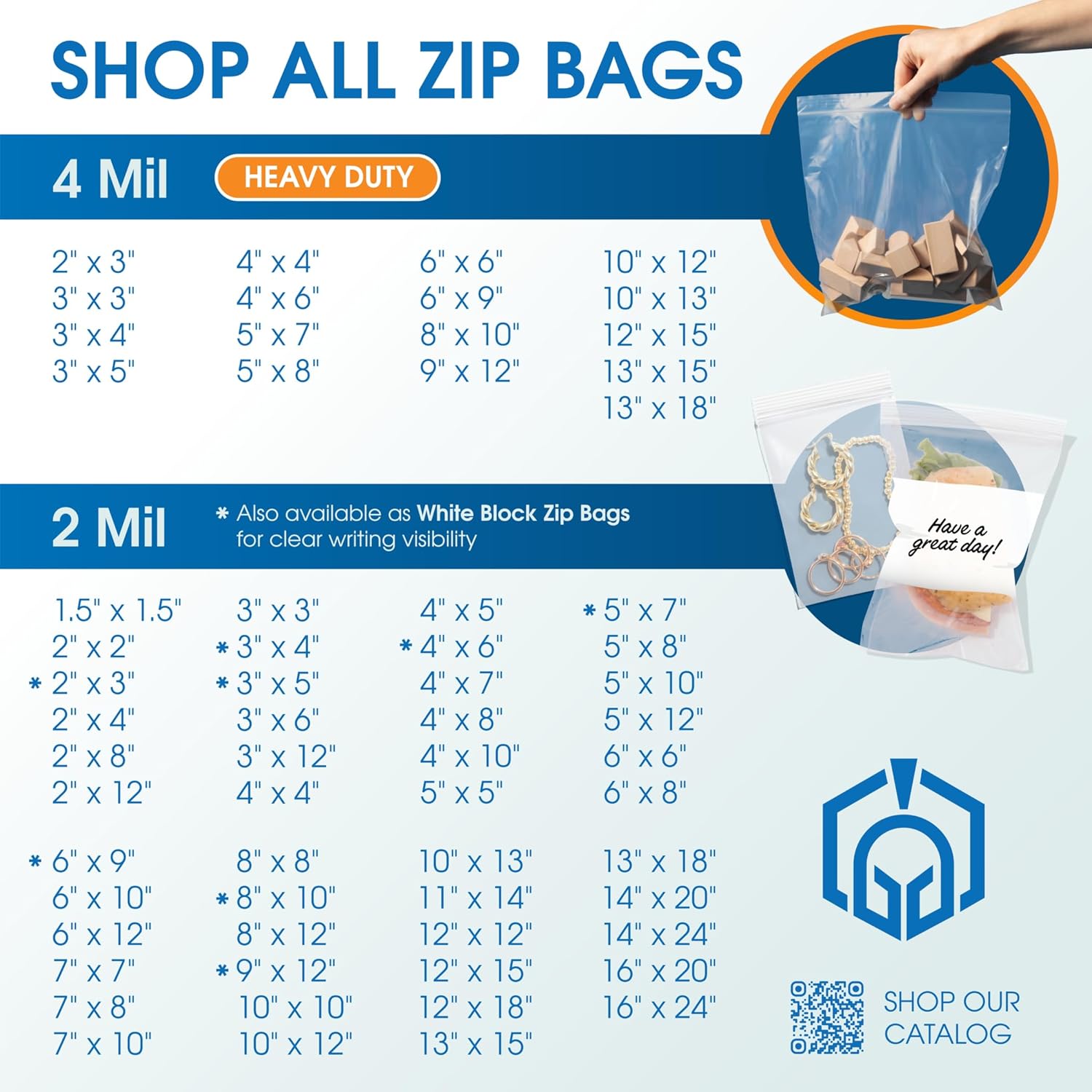 Spartan Industrial - 200 Count - 3” X 5” (4 Mil Heavy Duty) Thick Clear Plastic Reclosable Zip Poly Bags with Resealable Lock Seal Zipper - Durable - Image 8