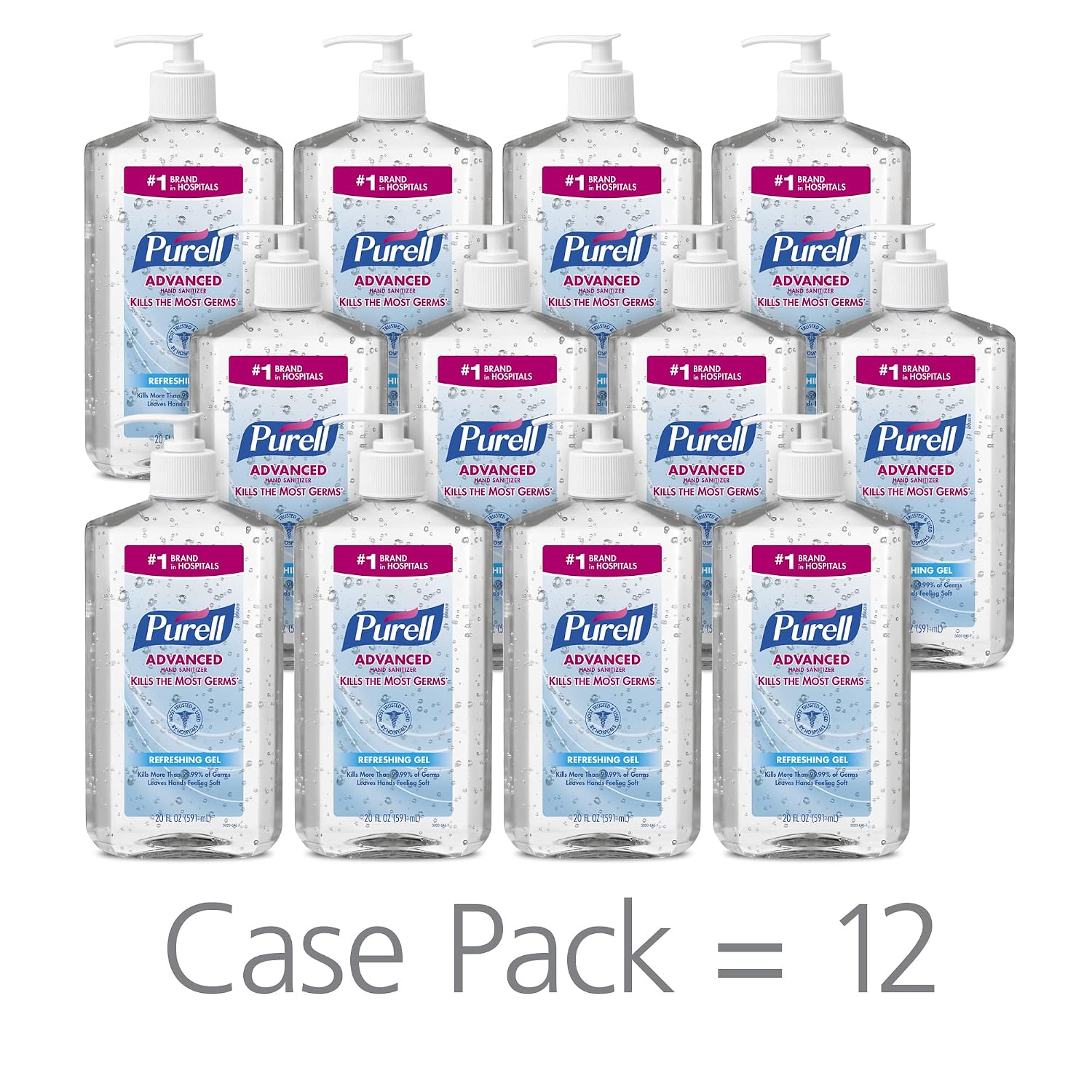 Purell Instant Hand Sanitizer, 20 Oz. Pump Bottles, Pack of 12 - Image 4