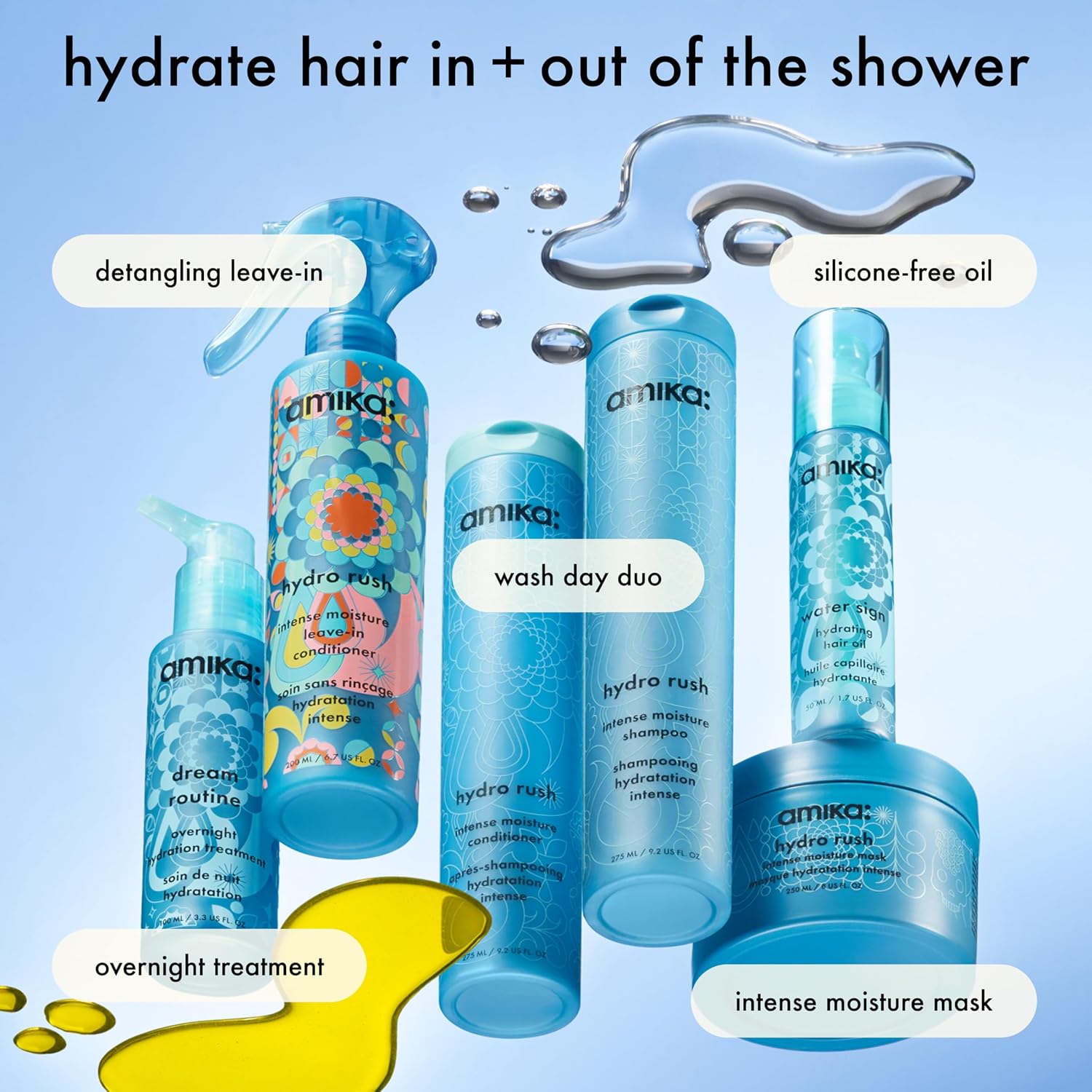 amika hydro rush intense moisture conditioner with hyaluronic acid - Image 8