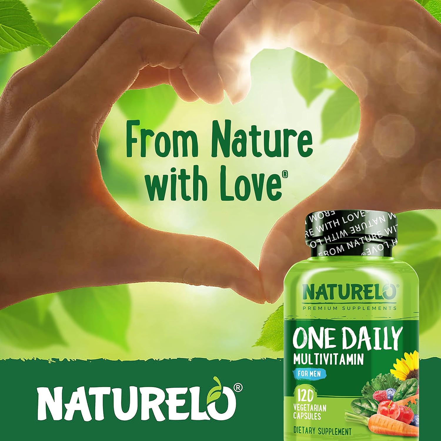 NATURELO Mens Multivitamins - One Daily Multivitamin for Men with Vitamins, Minerals & Organic Whole Foods, Boost Energy & Health, Non-GMO, 120 Vegetarian Capsules - Image 7
