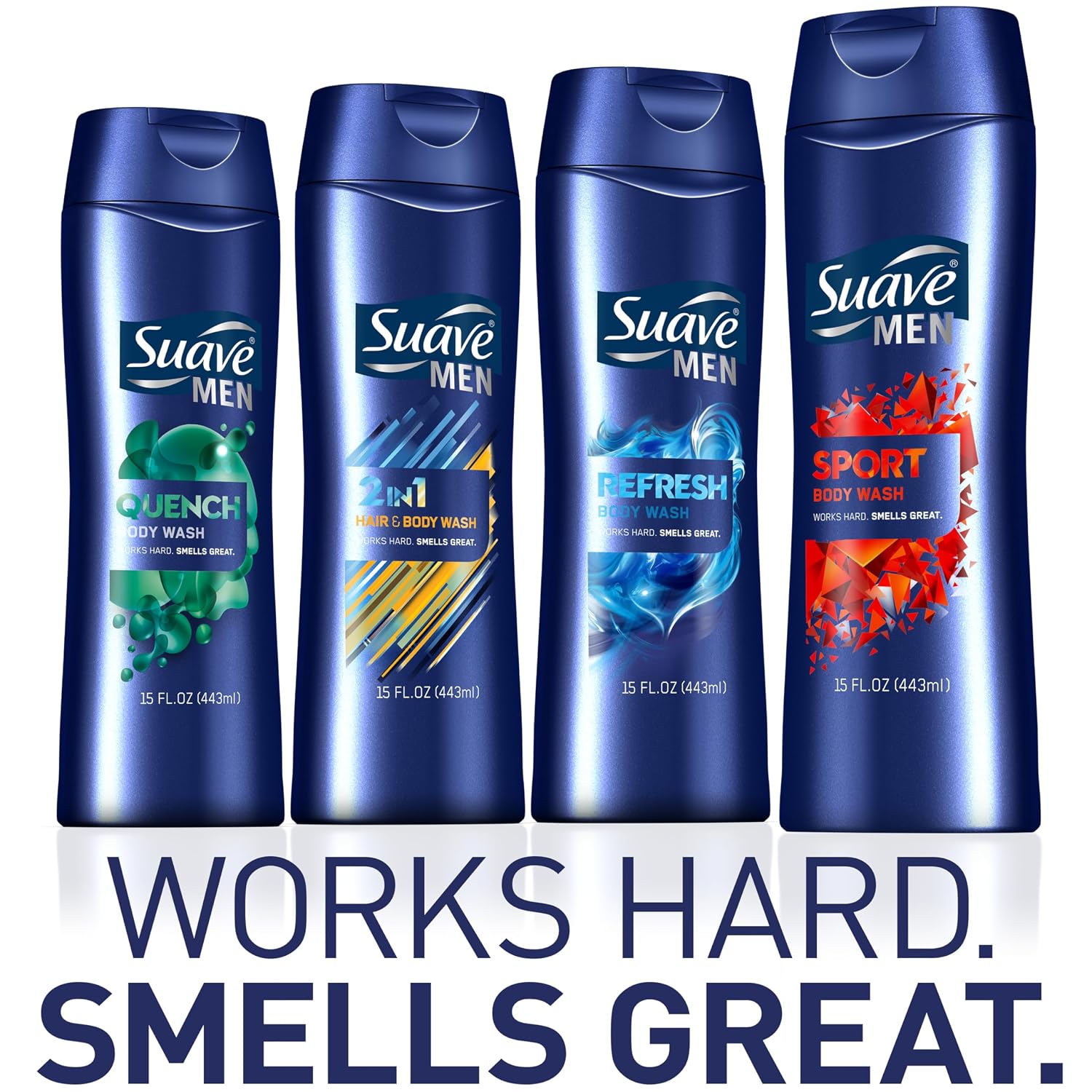 Suave Men Moisturizing Body & Face Wash, With Cedarwood and Mandarin Scent, No Parabens, No Phtahaltes, 18 Oz Pack of 6 - Image 6