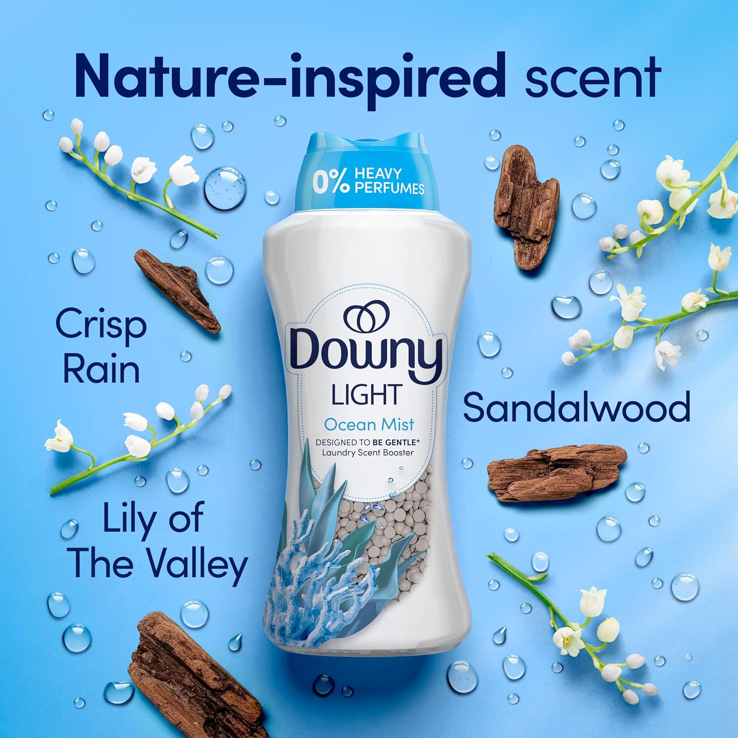 Downy Light Laundry Scent Booster Beads, Ocean Mist Scent, 24 OZ, In-Wash Fabric Beads Designed To Be Gentle With A Light Boost Of Scent, No Heavy Perfumes - Image 5