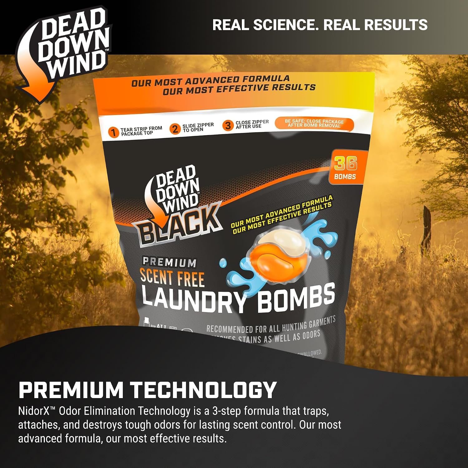 DEAD DOWN WIND BLACK Premium Unscented Laundry Detergent Pods (36 Ct) - Scent Eliminating Detergent Pods for Clothing and Gear - Durable Hunting Scent Eliminators - Advanced Hunting Gear - Image 4