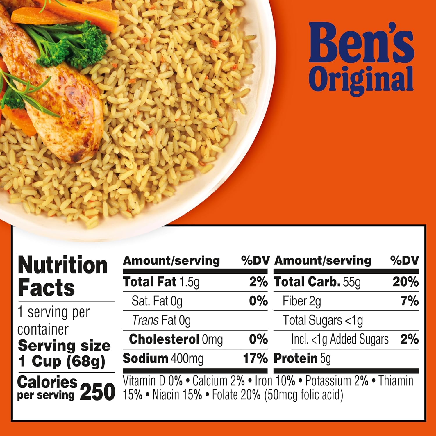 BEN'S ORIGINAL Roasted Chicken Flavored Rice Single Serve Cup, Snack or Side, Microwave in 3.5 Minutes, 2.4 oz (Pack of 8) - Image 11