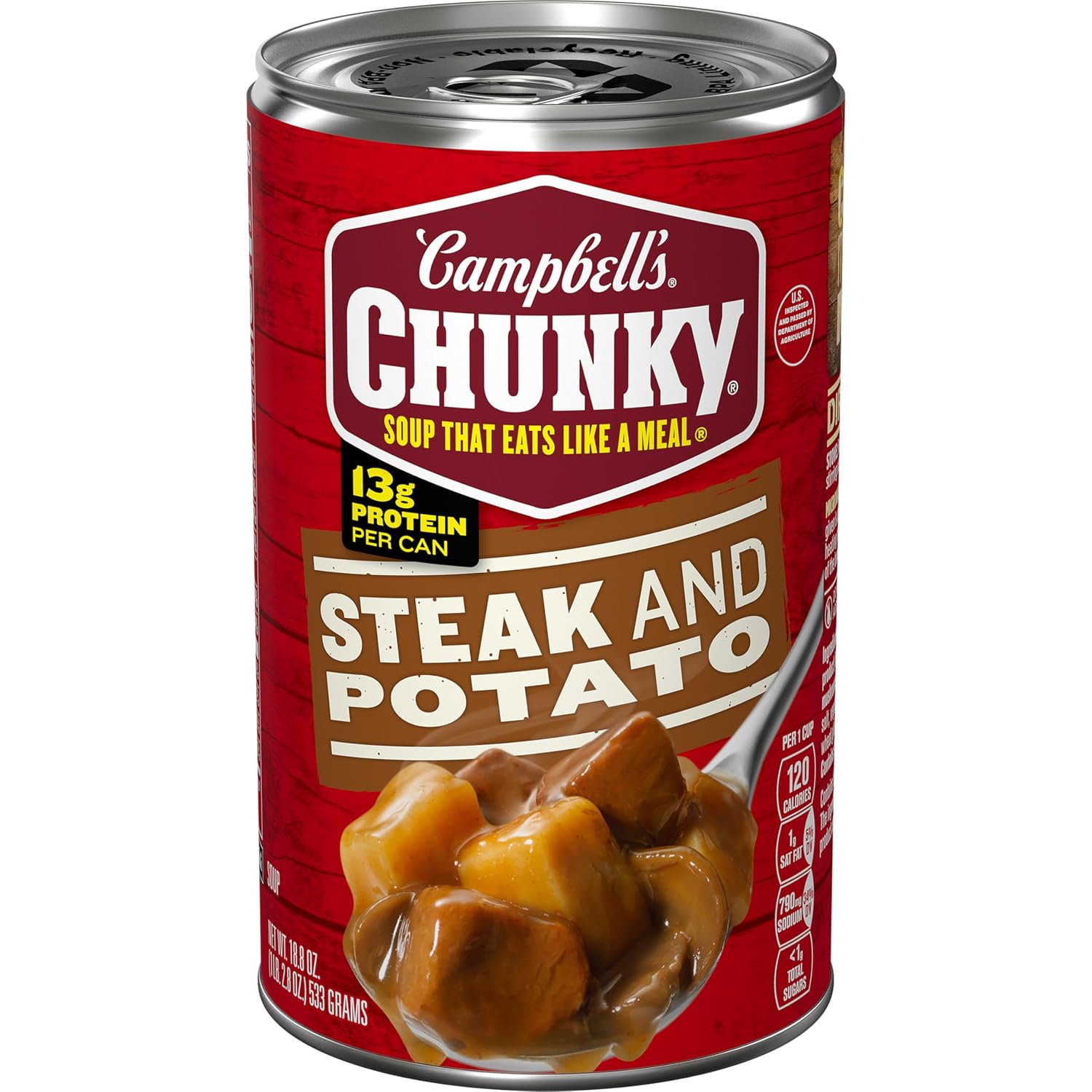 Campbell’s Chunky Soup, Steak And Potato Soup, 18.8 Ounce Can - Image 2
