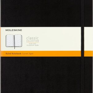 Moleskine Notebook, XXL, Ruled, Black, Hard Cover (8.5 x 11)