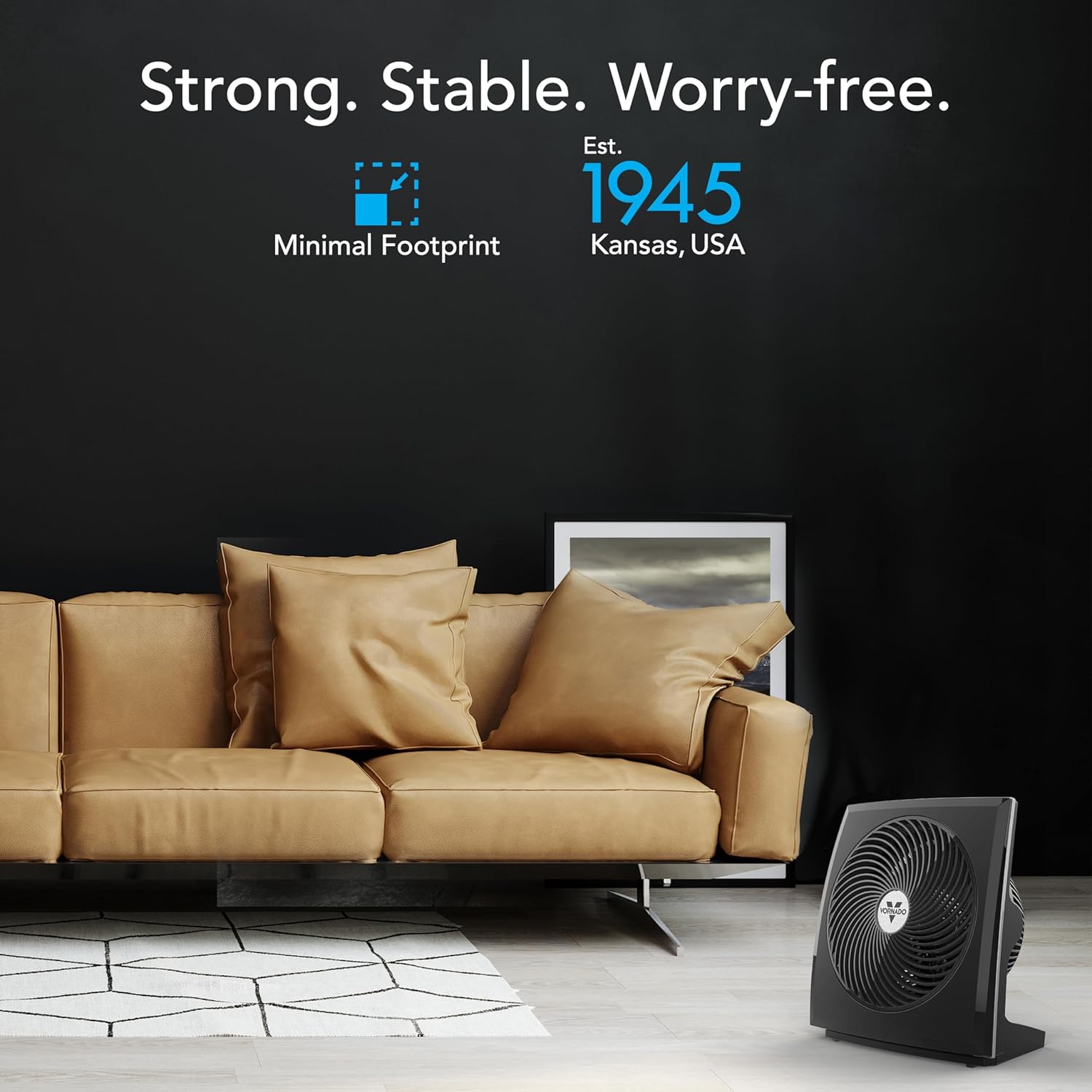 Vornado 673T Whole Room Air Circulator Fan, 3 Speed Settings, 90 Degree Pivoting Head, Deep Pitched Blades, Vortex Action Technology, Black Electric Fan for Bedroom, Office, Home - Image 7