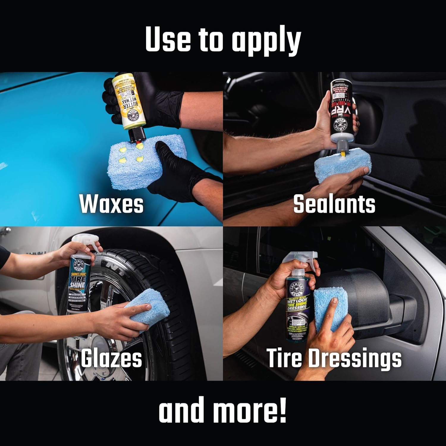 Chemical Guys Car Interior Detailing Kit - VRP Protectant, Nonsense Cleaner, Streak Free Glass Cleaner, 3 Detailing Brushes, 3 Towels, 2 Applicators, 11-Items - Image 4