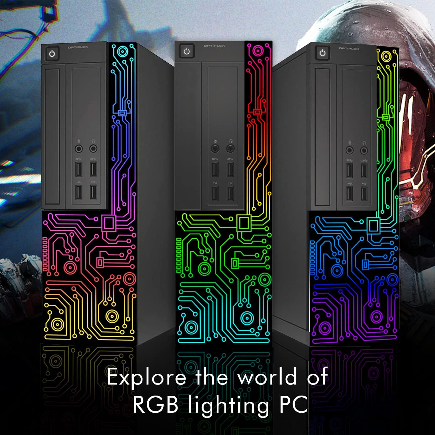 Dell Gaming OptiPlex Desktop RGB Computer PC, Intel Core i7, GeForce GT 1030 2GB GDDR5, 16GB RAM, 512GB SSD, 24 Inch HDMI Monitor, Keyboard Mouse and Headset, WiFi, Windows 11 Pro (Renewed) - Image 4