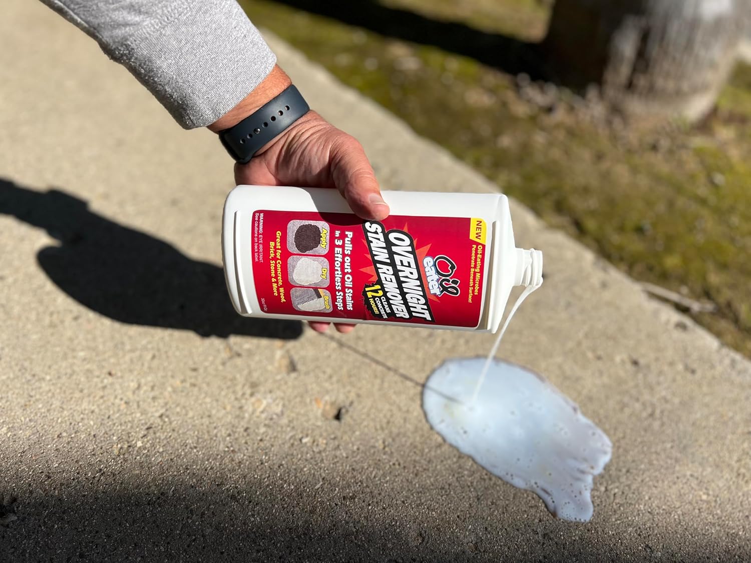 Overnight Stain Remover for Cleaning Oil Stains on Concrete, Driveway, Pavers & Garage Floors,White, AOD3232301 - Image 10