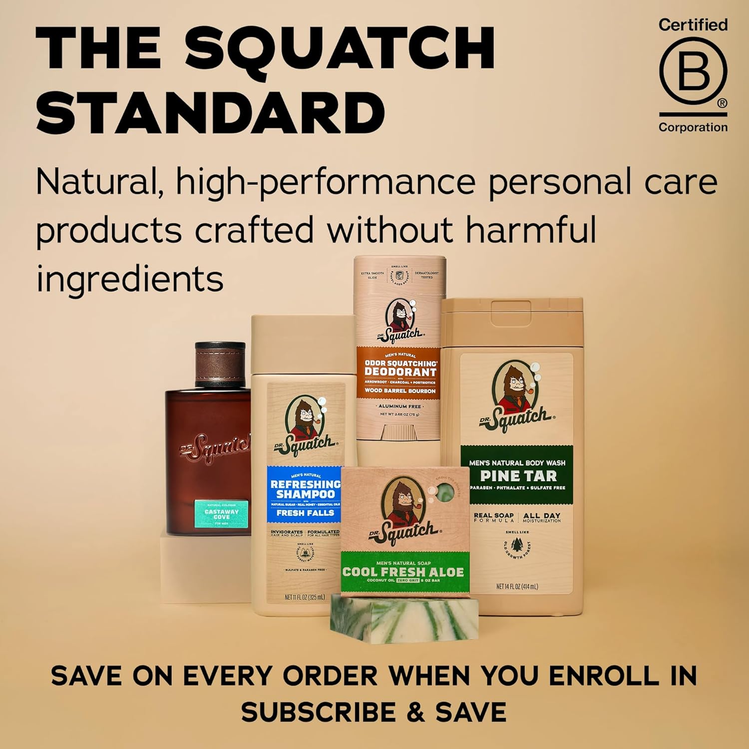 Dr. Squatch Natural Men’s Deodorant – Aluminum Free Natural Deodorant Men with Charcoal & Postbiotics for 72-Hour Odor Protection – Maverick Musk + Wood Barrel Bourbon, 2.65oz Stick (2-Pack) - Image 13