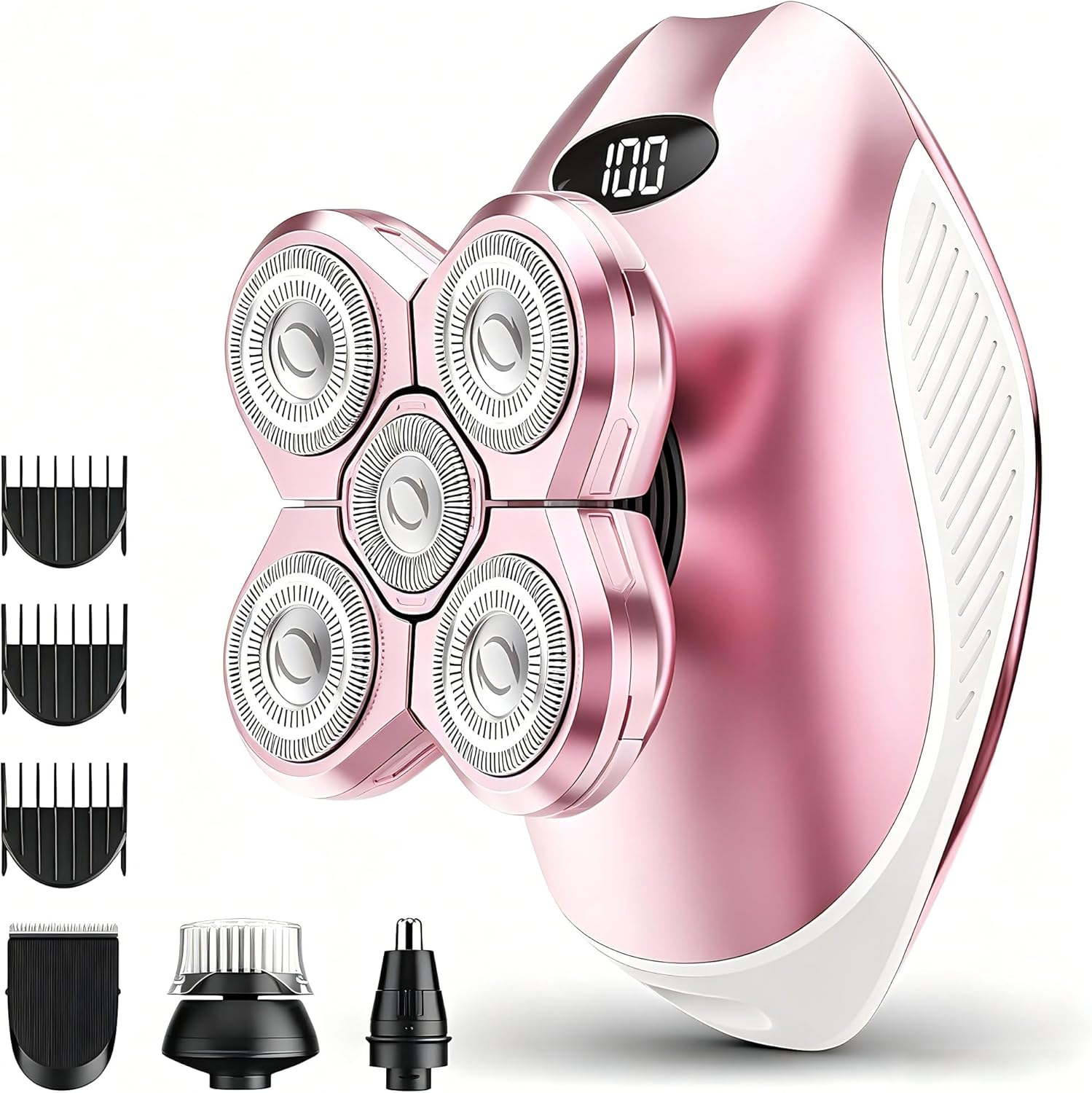 Electric Razors for Women, 5-in-1 Rechargeable Body Shaver - Waterproof Wet Dry Hair Remover - Trimmer for Lady Face Underarms Bikini,Lips,arms, Legs - Image 2