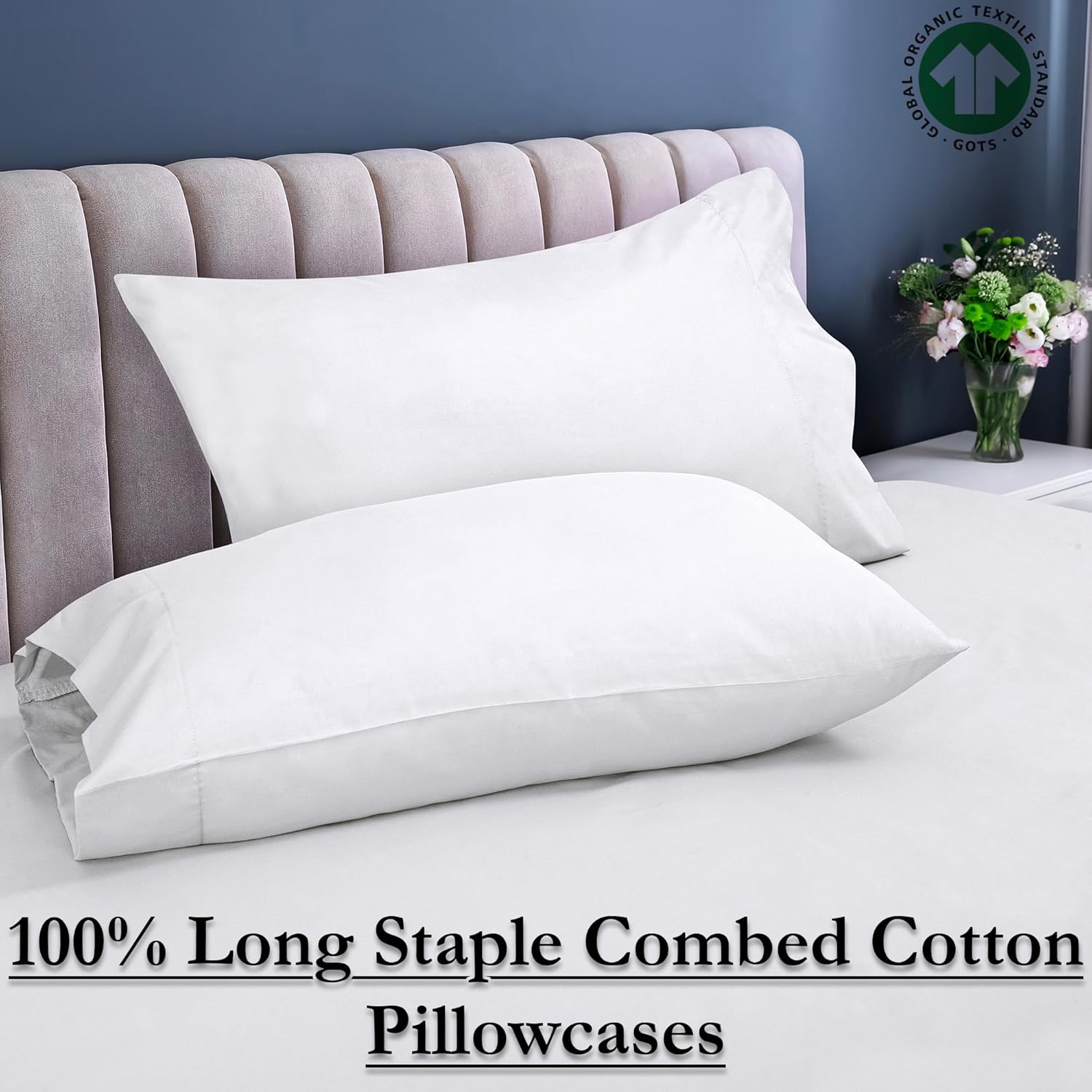 Royale Linens White Cotton Pillow Cases King Size Set of 12 - Bed Pillow Covers - 100% Cotton Pillowcases - Soft & Cooling - Envelope Closure - Hotel Quality Bulk Pillowcases 20" x 40" - Image 6