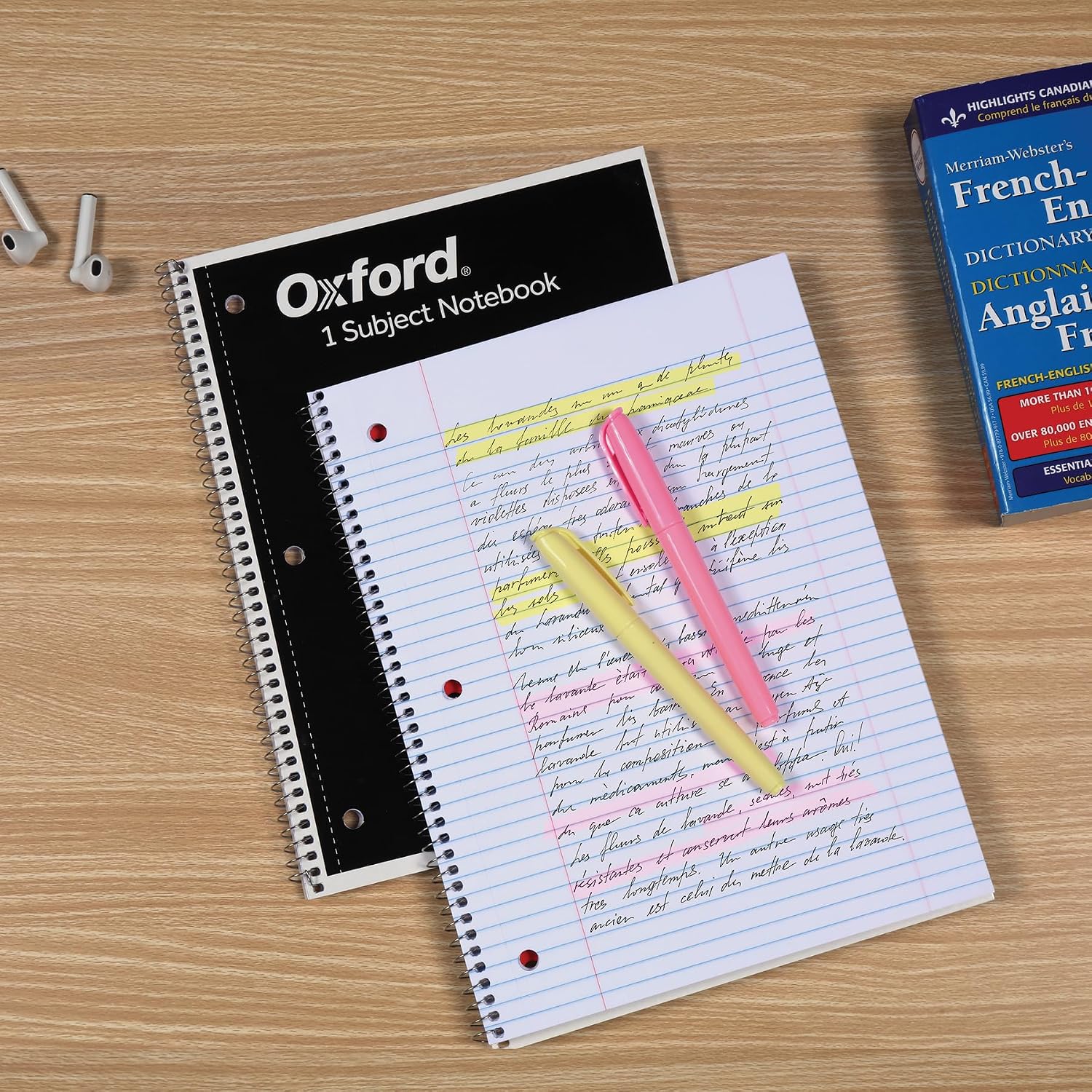 Oxford Spiral Notebook 1-Subject, Bulk College Ruled Spiral Notebooks for School, College Ruled Paper, Black Covers, 70 Perforated Lined Sheets, 8 x 10-1/2 Inches, 12-Pack, Bulk Journals (63744) - Image 6