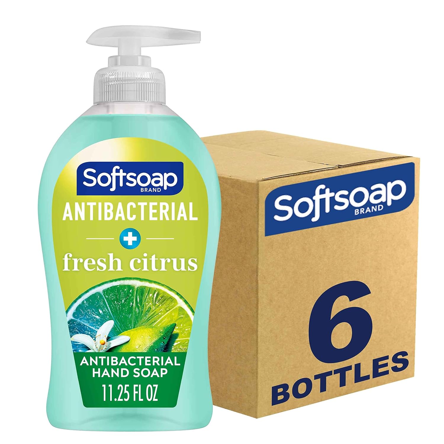 Softsoap Antibacterial Liquid Hand Soap, Fresh Citrus Scent Hand Soap, 11.25 Ounce, 6 Pack - Image 2