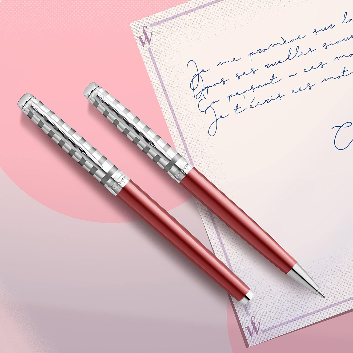 Waterman Rollerball Pen, Hemisphere French Riviera Collection, Le Club Red, Fine Point - Image 7