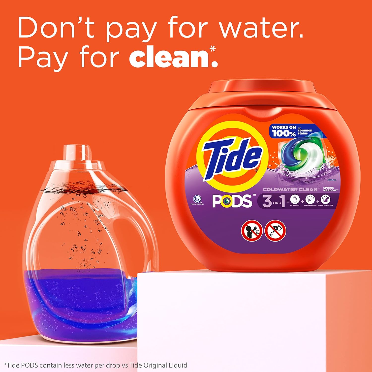 Tide Pods Liquid Laundry Detergent Pacs, Spring Meadow, 42 Count (Pack of 4) - Image 6