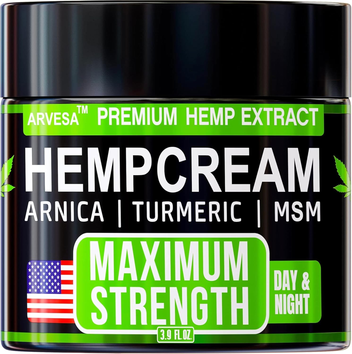 Hemp Cream - Maximum Strength - Natural Hemp Oil Extract Gel Rub with MSM - Glucosamine - Arnica - Turmeric - Maximum Strength - Formulated in USA - 3.9 oz - Image 2