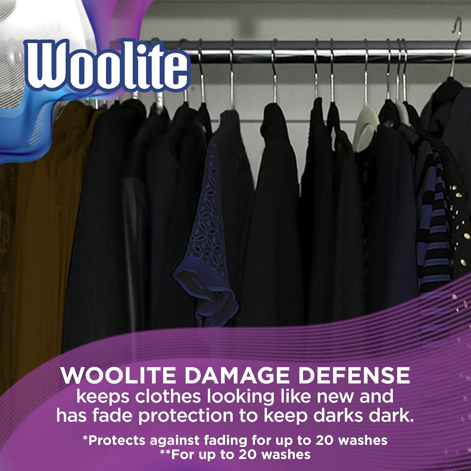 Woolite Darks Defense Liquid Laundry Detergent – Protects Dark Clothes from Fading, 50oz - Image 7