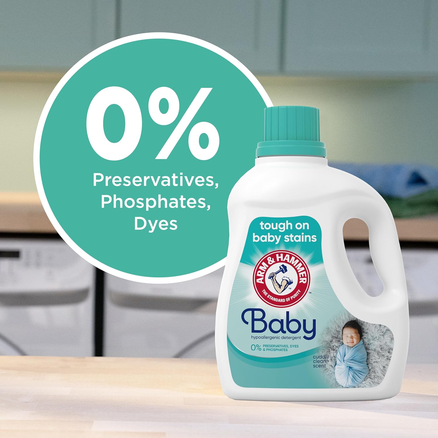 ARM & HAMMER Baby, 77 Loads Hypoallergenic Liquid Laundry Detergent, 100.5 fl oz - Image 3