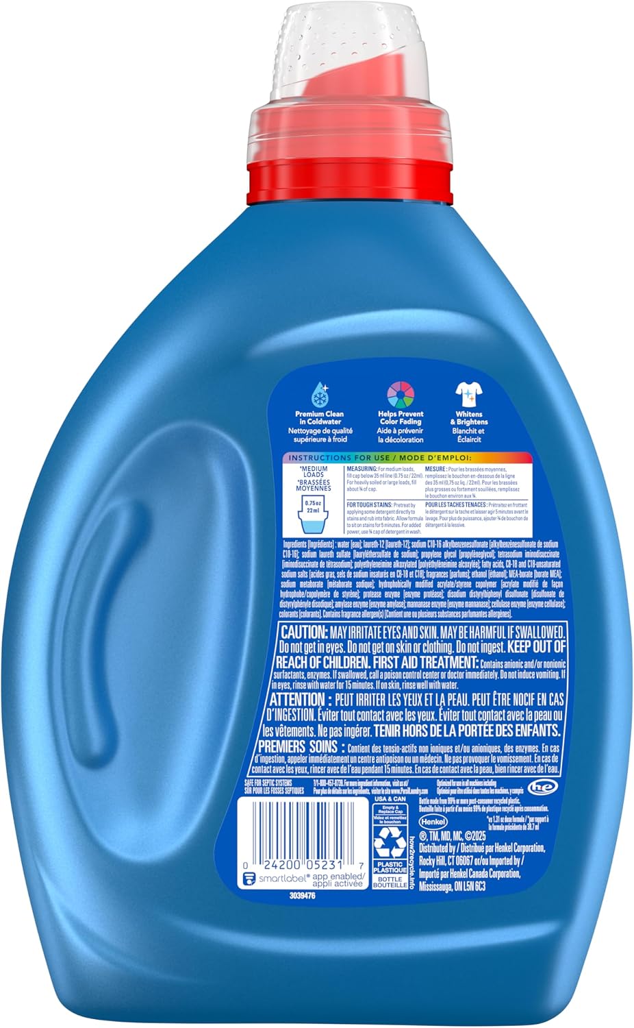Persil Original Everyday Clean Liquid Laundry Detergent, 50 Fl Oz, 66 Loads, Ultra Concentrated, Deep Clean & Care for Colors & Whites, Laundry Soap for All Water Temperatures, HE Safe - Image 8