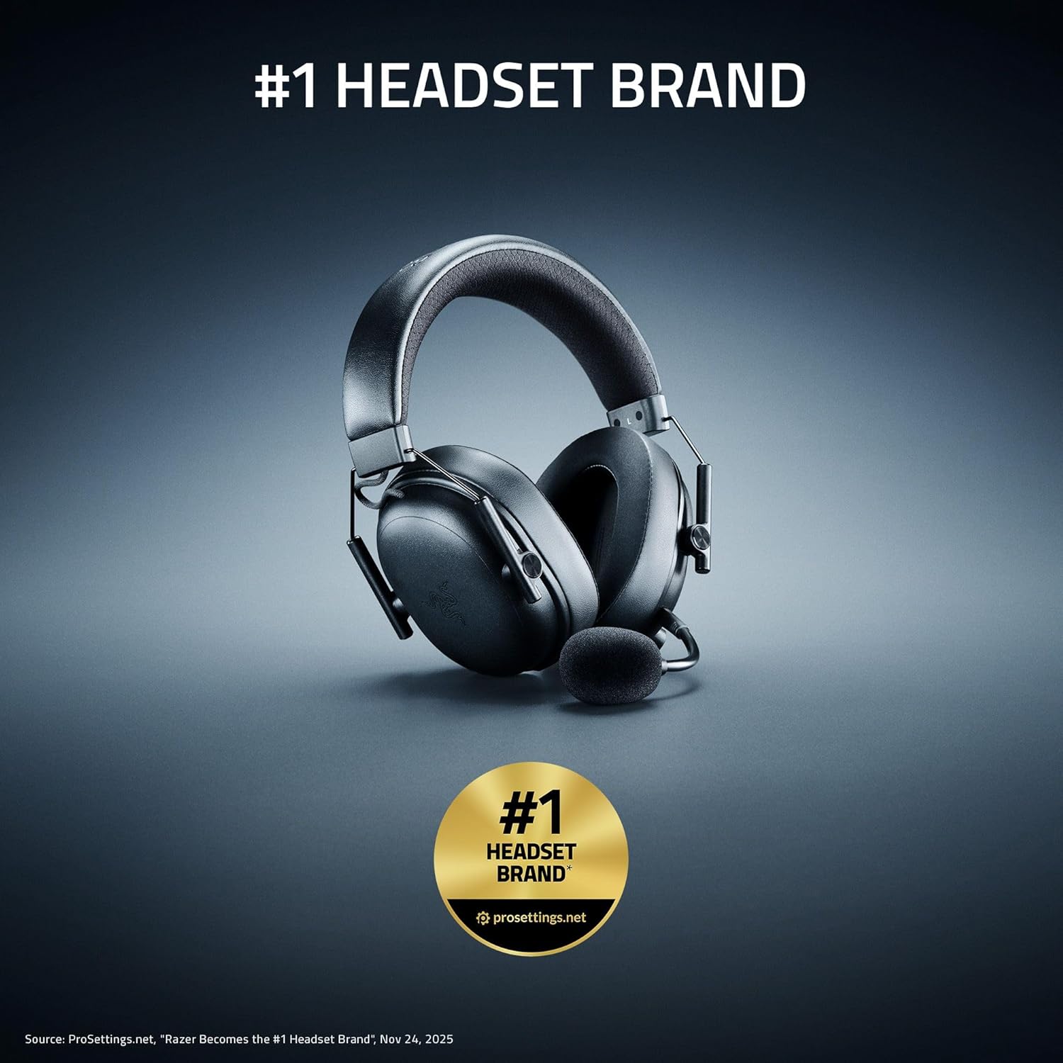 Razer BlackShark V3 Wireless Gaming Headset for PC: 50mm Drivers - Super Wideband Mic - 2.4 GHz, Bluetooth, USB - Works with Mac, PS5, Nintendo Switch, Smartphone - 70 Hr Battery - Black - Image 2