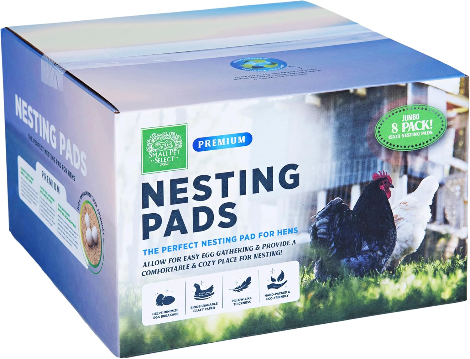 Small Pet Select - Chicken Nesting Pads (8-Pack), 13x13, for Hens, Fits Most Nesting Boxes, Chicken Coop Nest Liners - Image 8
