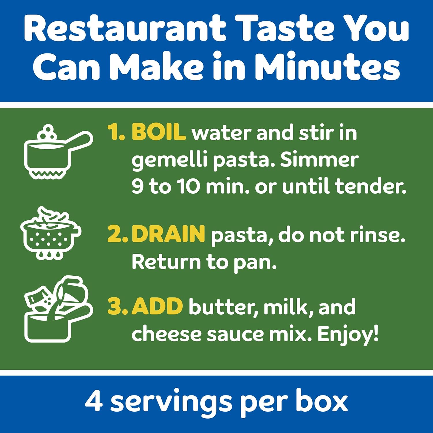 Kraft Mac and Cheese Restaurant Edition Macaroni and Cheese, 1 Box, for Easy Mealtime Solutions, Parmesan Pesto Flavored, Made with Real Cheese, No Artificial Flavors, Preservatives or Dyes, 9.5 oz - Image 9