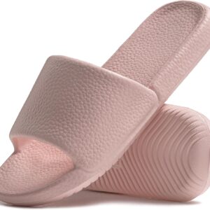 Happy Lily Shower Shoes for Women, Non-Slip Shower Slippers Quick-drying Material, Ultra-soft Lightweight Slide Sandals with Simple Style